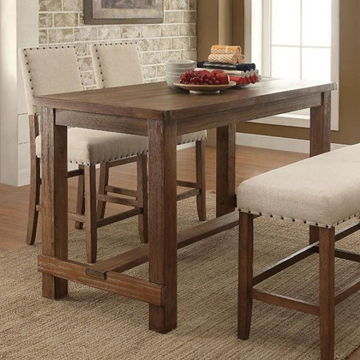 SANIA Oak Counter Ht. Table - Premium Dining Table from FOA East - Just $464.10! Shop now at Furniture Wholesale Plus  We are the best furniture store in Nashville, Hendersonville, Goodlettsville, Madison, Antioch, Mount Juliet, Lebanon, Gallatin, Springfield, Murfreesboro, Franklin, Brentwood