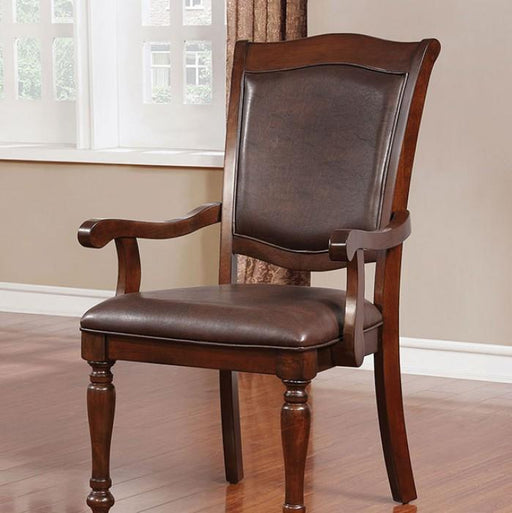 Sylvana Brown Cherry/Espresso Arm Chair (2/CTN) - Premium Dining Chair from FOA East - Just $325.65! Shop now at Furniture Wholesale Plus  We are the best furniture store in Nashville, Hendersonville, Goodlettsville, Madison, Antioch, Mount Juliet, Lebanon, Gallatin, Springfield, Murfreesboro, Franklin, Brentwood