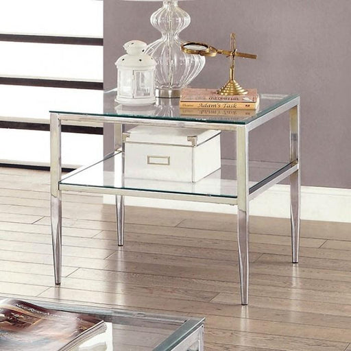 TANIKA Chrome End Table, Chrome - Premium End Table from FOA East - Just $257.40! Shop now at Furniture Wholesale Plus  We are the best furniture store in Nashville, Hendersonville, Goodlettsville, Madison, Antioch, Mount Juliet, Lebanon, Gallatin, Springfield, Murfreesboro, Franklin, Brentwood