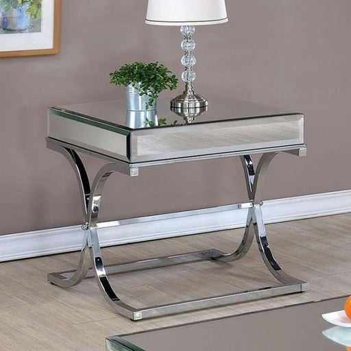 SUNDANCE Chrome End Table, Chrome - Premium End Table from FOA East - Just $395.85! Shop now at Furniture Wholesale Plus  We are the best furniture store in Nashville, Hendersonville, Goodlettsville, Madison, Antioch, Mount Juliet, Lebanon, Gallatin, Springfield, Murfreesboro, Franklin, Brentwood