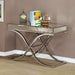 SUNDANCE Chrome Sofa Table, Chrome - Premium Sofa Table from FOA East - Just $559.65! Shop now at Furniture Wholesale Plus  We are the best furniture store in Nashville, Hendersonville, Goodlettsville, Madison, Antioch, Mount Juliet, Lebanon, Gallatin, Springfield, Murfreesboro, Franklin, Brentwood
