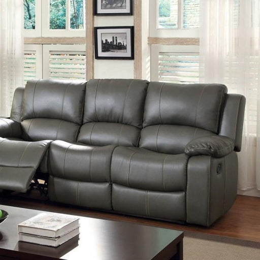 SARLES Gray Motion Sofa w/ Drop-Down Table - Premium Sofa from FOA East - Just $1146.60! Shop now at Furniture Wholesale Plus  We are the best furniture store in Nashville, Hendersonville, Goodlettsville, Madison, Antioch, Mount Juliet, Lebanon, Gallatin, Springfield, Murfreesboro, Franklin, Brentwood