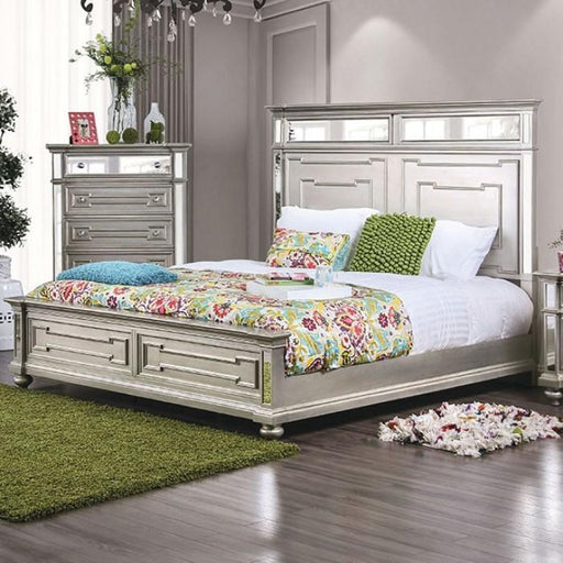 Salamanca Silver Cal.King Bed - Premium Bed from FOA East - Just $1146.60! Shop now at Furniture Wholesale Plus  We are the best furniture store in Nashville, Hendersonville, Goodlettsville, Madison, Antioch, Mount Juliet, Lebanon, Gallatin, Springfield, Murfreesboro, Franklin, Brentwood