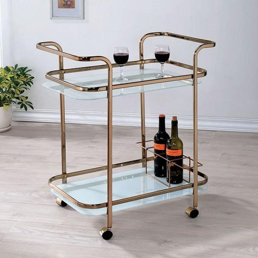 TIANA Champagne Serving Cart - Premium Server from FOA East - Just $140.40! Shop now at Furniture Wholesale Plus  We are the best furniture store in Nashville, Hendersonville, Goodlettsville, Madison, Antioch, Mount Juliet, Lebanon, Gallatin, Springfield, Murfreesboro, Franklin, Brentwood