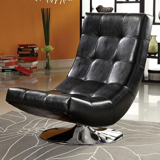 Trinidad Black Swivel Accent Chair - Premium Accent Chair from FOA East - Just $351! Shop now at Furniture Wholesale Plus  We are the best furniture store in Nashville, Hendersonville, Goodlettsville, Madison, Antioch, Mount Juliet, Lebanon, Gallatin, Springfield, Murfreesboro, Franklin, Brentwood
