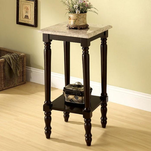 Santa Clarita Dark Cherry/Ivory Square Stand - Premium Accent Table from FOA East - Just $140.40! Shop now at Furniture Wholesale Plus  We are the best furniture store in Nashville, Hendersonville, Goodlettsville, Madison, Antioch, Mount Juliet, Lebanon, Gallatin, Springfield, Murfreesboro, Franklin, Brentwood