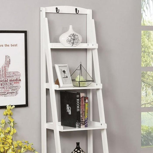 Theron White Ladder Shelf - Premium Bookcase from FOA East - Just $140.40! Shop now at Furniture Wholesale Plus  We are the best furniture store in Nashville, Hendersonville, Goodlettsville, Madison, Antioch, Mount Juliet, Lebanon, Gallatin, Springfield, Murfreesboro, Franklin, Brentwood