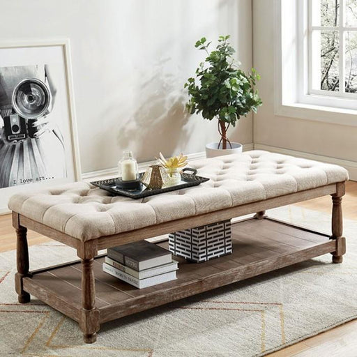 Tanya Beige Bench - Premium Bench from FOA East - Just $395.85! Shop now at Furniture Wholesale Plus  We are the best furniture store in Nashville, Hendersonville, Goodlettsville, Madison, Antioch, Mount Juliet, Lebanon, Gallatin, Springfield, Murfreesboro, Franklin, Brentwood