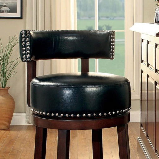 SHIRLEY Dark Oak/Black 29" Bar Stool - Premium Barstool from FOA East - Just $491.40! Shop now at Furniture Wholesale Plus  We are the best furniture store in Nashville, Hendersonville, Goodlettsville, Madison, Antioch, Mount Juliet, Lebanon, Gallatin, Springfield, Murfreesboro, Franklin, Brentwood