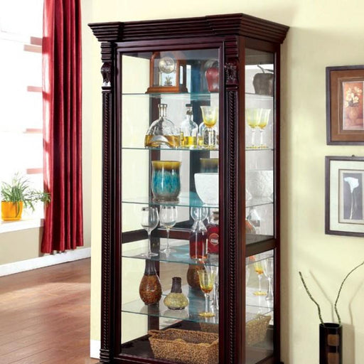 TULARE Dark Cherry Curio - Premium Curio from FOA East - Just $914.55! Shop now at Furniture Wholesale Plus  We are the best furniture store in Nashville, Hendersonville, Goodlettsville, Madison, Antioch, Mount Juliet, Lebanon, Gallatin, Springfield, Murfreesboro, Franklin, Brentwood