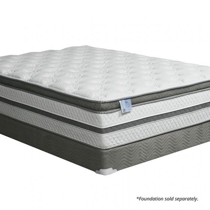 SIDDALEE White/Gray 16" Euro Pillow Top Mattress, E.King - Premium Mattress from FOA East - Just $1622.40! Shop now at Furniture Wholesale Plus  We are the best furniture store in Nashville, Hendersonville, Goodlettsville, Madison, Antioch, Mount Juliet, Lebanon, Gallatin, Springfield, Murfreesboro, Franklin, Brentwood