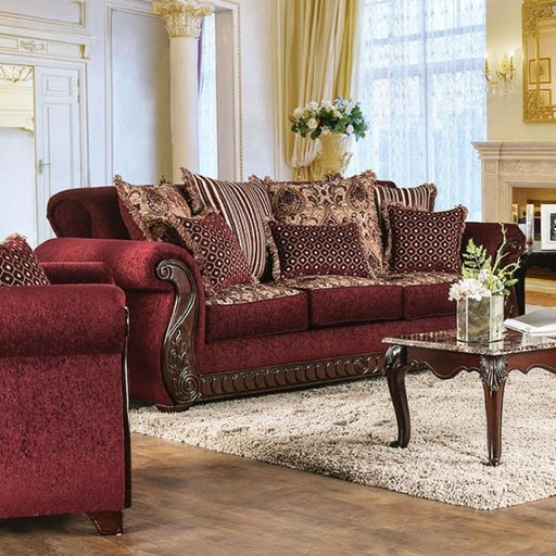 TABITHA Wine Sofa, Wine - Premium Sofa from FOA East - Just $1667.25! Shop now at Furniture Wholesale Plus  We are the best furniture store in Nashville, Hendersonville, Goodlettsville, Madison, Antioch, Mount Juliet, Lebanon, Gallatin, Springfield, Murfreesboro, Franklin, Brentwood
