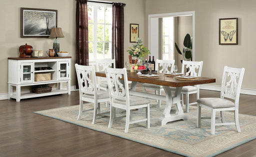 Auletta Transitional 7 Pc. Dining Table Set - Premium Dining Set from FOA East - Just $1712.10! Shop now at Furniture Wholesale Plus  We are the best furniture store in Nashville, Hendersonville, Goodlettsville, Madison, Antioch, Mount Juliet, Lebanon, Gallatin, Springfield, Murfreesboro, Franklin, Brentwood