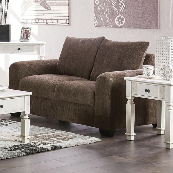 DAGMAR Loveseat, Brown - Premium Loveseat from FOA East - Just $865.80! Shop now at Furniture Wholesale Plus  We are the best furniture store in Nashville, Hendersonville, Goodlettsville, Madison, Antioch, Mount Juliet, Lebanon, Gallatin, Springfield, Murfreesboro, Franklin, Brentwood