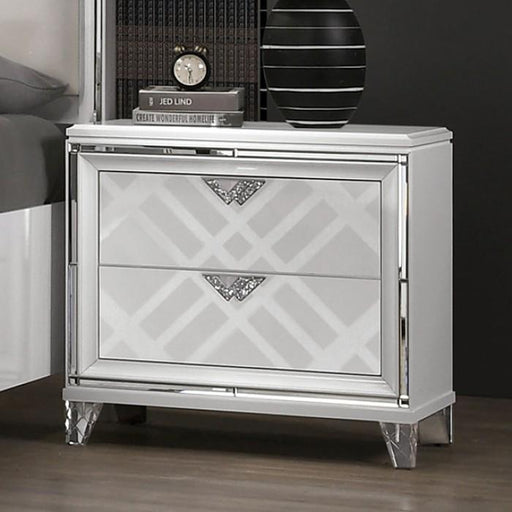 EMMELINE Night Stand w/ USB, White - Premium Nightstand from FOA East - Just $540.15! Shop now at Furniture Wholesale Plus  We are the best furniture store in Nashville, Hendersonville, Goodlettsville, Madison, Antioch, Mount Juliet, Lebanon, Gallatin, Springfield, Murfreesboro, Franklin, Brentwood