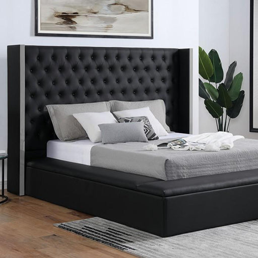 EUDORA E.King Bed, Black - Premium Bed from FOA East - Just $1216.80! Shop now at Furniture Wholesale Plus  We are the best furniture store in Nashville, Hendersonville, Goodlettsville, Madison, Antioch, Mount Juliet, Lebanon, Gallatin, Springfield, Murfreesboro, Franklin, Brentwood