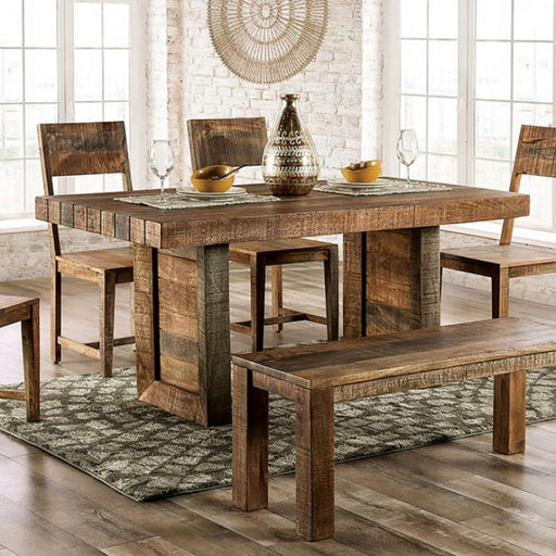 GALANTHUS Dining Table, Weathered Light Natural Tone - Premium Dining Table from FOA East - Just $1361.10! Shop now at Furniture Wholesale Plus  We are the best furniture store in Nashville, Hendersonville, Goodlettsville, Madison, Antioch, Mount Juliet, Lebanon, Gallatin, Springfield, Murfreesboro, Franklin, Brentwood