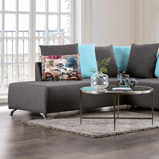KREFELD Sectional, Dark Gray - Premium Sectional from FOA East - Just $1246.05! Shop now at Furniture Wholesale Plus  We are the best furniture store in Nashville, Hendersonville, Goodlettsville, Madison, Antioch, Mount Juliet, Lebanon, Gallatin, Springfield, Murfreesboro, Franklin, Brentwood