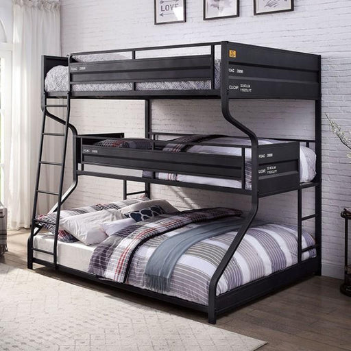 LODIDA Full/Twin/Queen Triple Decker Bed - Premium Bunk Bed from FOA East - Just $1171.95! Shop now at Furniture Wholesale Plus  We are the best furniture store in Nashville, Hendersonville, Goodlettsville, Madison, Antioch, Mount Juliet, Lebanon, Gallatin, Springfield, Murfreesboro, Franklin, Brentwood