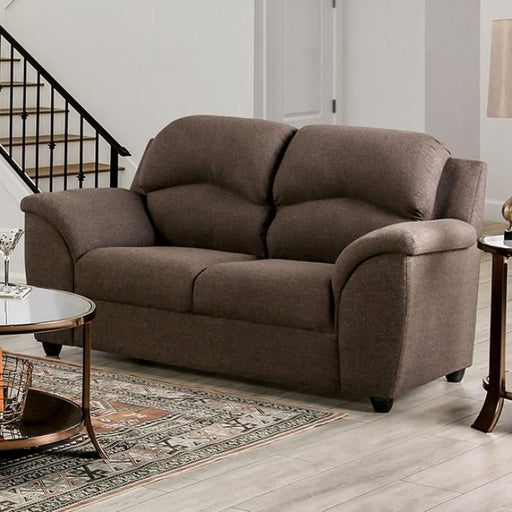 MEYRIN Loveseat, Brown - Premium Loveseat from FOA East - Just $727.35! Shop now at Furniture Wholesale Plus  We are the best furniture store in Nashville, Hendersonville, Goodlettsville, Madison, Antioch, Mount Juliet, Lebanon, Gallatin, Springfield, Murfreesboro, Franklin, Brentwood