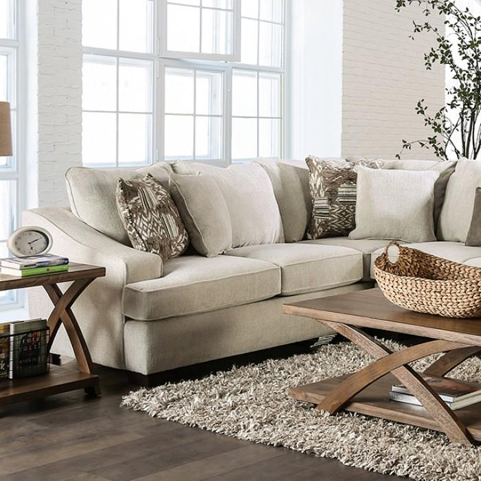 MORNINGTON Sectional, Ivory/Brown - Premium Sectional from FOA East - Just $2747.55! Shop now at Furniture Wholesale Plus  We are the best furniture store in Nashville, Hendersonville, Goodlettsville, Madison, Antioch, Mount Juliet, Lebanon, Gallatin, Springfield, Murfreesboro, Franklin, Brentwood