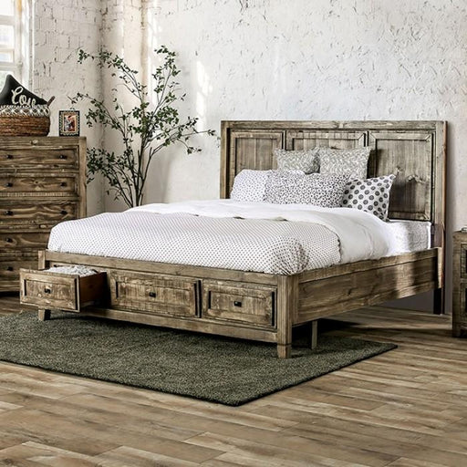 OAKRIDGE Queen Bed, Ash Brown - Premium Bed from FOA East - Just $1686.75! Shop now at Furniture Wholesale Plus  We are the best furniture store in Nashville, Hendersonville, Goodlettsville, Madison, Antioch, Mount Juliet, Lebanon, Gallatin, Springfield, Murfreesboro, Franklin, Brentwood