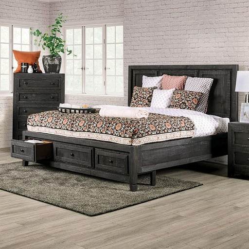 OAKRIDGE Cal.King Bed, Charcoal - Premium Bed from FOA East - Just $1948.05! Shop now at Furniture Wholesale Plus  We are the best furniture store in Nashville, Hendersonville, Goodlettsville, Madison, Antioch, Mount Juliet, Lebanon, Gallatin, Springfield, Murfreesboro, Franklin, Brentwood