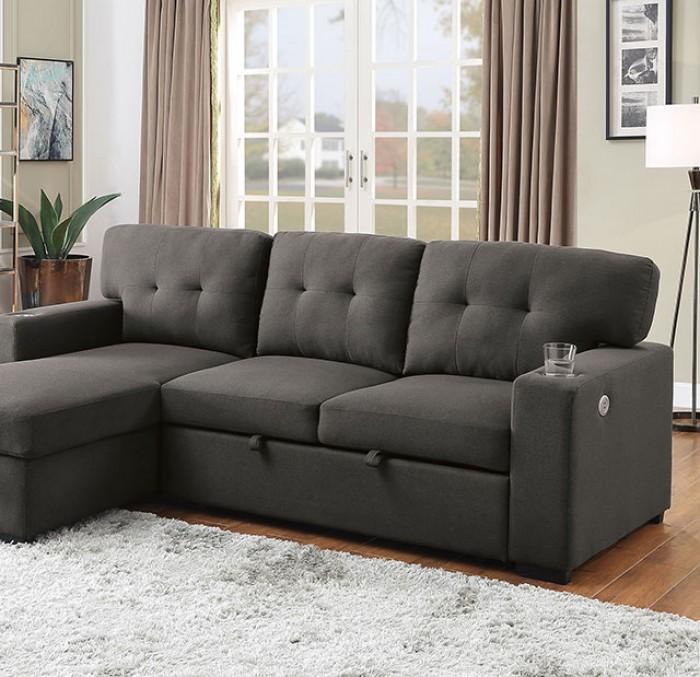 SAMMY Sectional, Dark Gray - Premium Sectional from FOA East - Just $1171.95! Shop now at Furniture Wholesale Plus  We are the best furniture store in Nashville, Hendersonville, Goodlettsville, Madison, Antioch, Mount Juliet, Lebanon, Gallatin, Springfield, Murfreesboro, Franklin, Brentwood