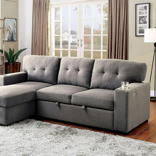 SAMMY Sectional, Light Gray - Premium Sectional from FOA East - Just $1171.95! Shop now at Furniture Wholesale Plus  We are the best furniture store in Nashville, Hendersonville, Goodlettsville, Madison, Antioch, Mount Juliet, Lebanon, Gallatin, Springfield, Murfreesboro, Franklin, Brentwood