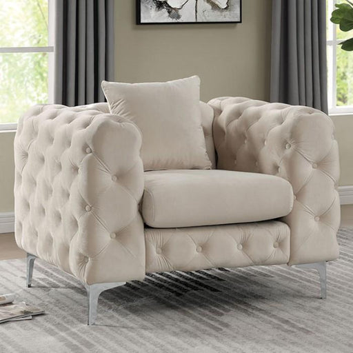 SAPPHIRA Chair, Beige - Premium Chair from FOA East - Just $466.05! Shop now at Furniture Wholesale Plus  We are the best furniture store in Nashville, Hendersonville, Goodlettsville, Madison, Antioch, Mount Juliet, Lebanon, Gallatin, Springfield, Murfreesboro, Franklin, Brentwood