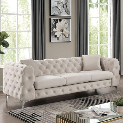 SAPPHIRA Sofa, Beige - Premium Sofa from FOA East - Just $914.55! Shop now at Furniture Wholesale Plus  We are the best furniture store in Nashville, Hendersonville, Goodlettsville, Madison, Antioch, Mount Juliet, Lebanon, Gallatin, Springfield, Murfreesboro, Franklin, Brentwood