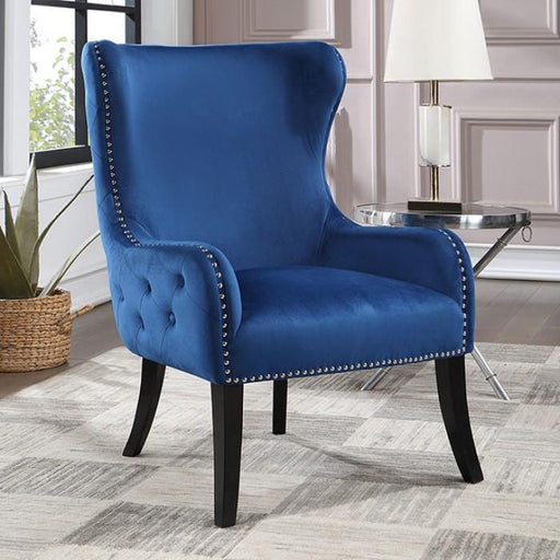SOLEDAD Accent Chair, Navy - Premium Chair from FOA East - Just $374.40! Shop now at Furniture Wholesale Plus  We are the best furniture store in Nashville, Hendersonville, Goodlettsville, Madison, Antioch, Mount Juliet, Lebanon, Gallatin, Springfield, Murfreesboro, Franklin, Brentwood