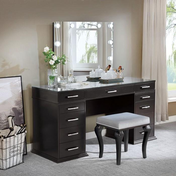 VALENTINA Vanity Set, Gray - Premium Vanity Set from FOA East - Just $1265.55! Shop now at Furniture Wholesale Plus  We are the best furniture store in Nashville, Hendersonville, Goodlettsville, Madison, Antioch, Mount Juliet, Lebanon, Gallatin, Springfield, Murfreesboro, Franklin, Brentwood