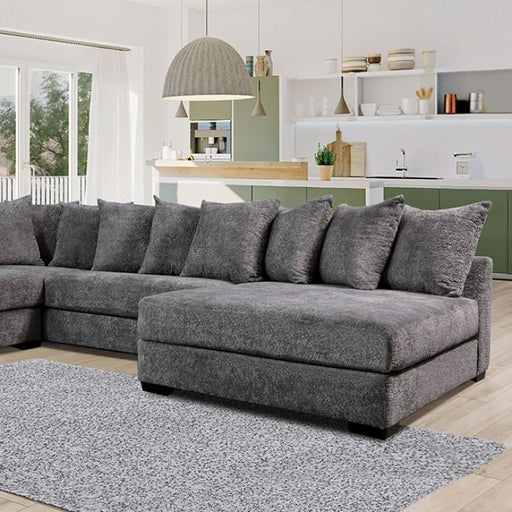 WOLVERHAMPTON Sectional, Dark Gray - Premium Sectional from FOA East - Just $3330.60! Shop now at Furniture Wholesale Plus  We are the best furniture store in Nashville, Hendersonville, Goodlettsville, Madison, Antioch, Mount Juliet, Lebanon, Gallatin, Springfield, Murfreesboro, Franklin, Brentwood