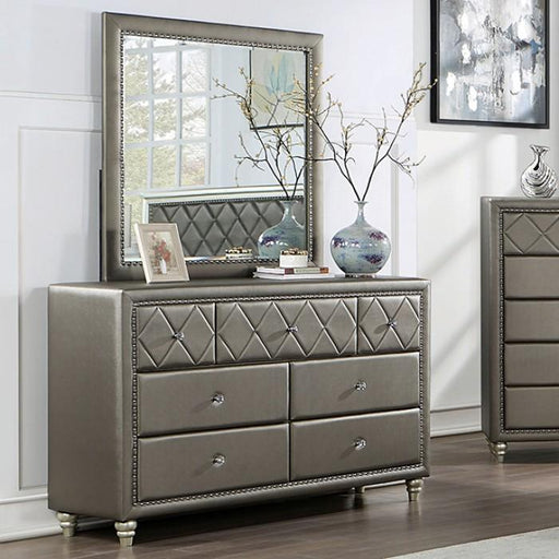 XANDRIA Dresser, Champagne - Premium Dresser from FOA East - Just $610.35! Shop now at Furniture Wholesale Plus  We are the best furniture store in Nashville, Hendersonville, Goodlettsville, Madison, Antioch, Mount Juliet, Lebanon, Gallatin, Springfield, Murfreesboro, Franklin, Brentwood