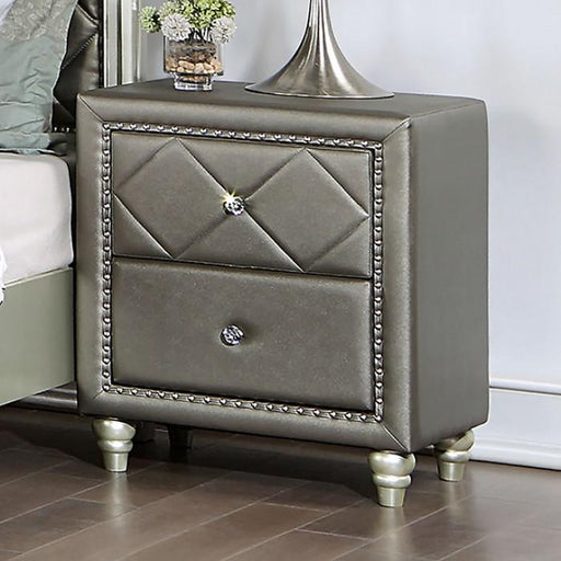 XANDRIA Night Stand, Champagne - Premium Nightstand from FOA East - Just $234! Shop now at Furniture Wholesale Plus  We are the best furniture store in Nashville, Hendersonville, Goodlettsville, Madison, Antioch, Mount Juliet, Lebanon, Gallatin, Springfield, Murfreesboro, Franklin, Brentwood