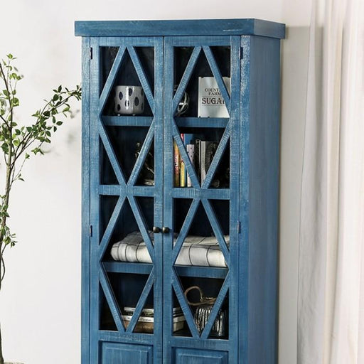 ZENIA Curio Cabinet, Denin Blue - Premium Curio from FOA East - Just $1078.35! Shop now at Furniture Wholesale Plus  We are the best furniture store in Nashville, Hendersonville, Goodlettsville, Madison, Antioch, Mount Juliet, Lebanon, Gallatin, Springfield, Murfreesboro, Franklin, Brentwood