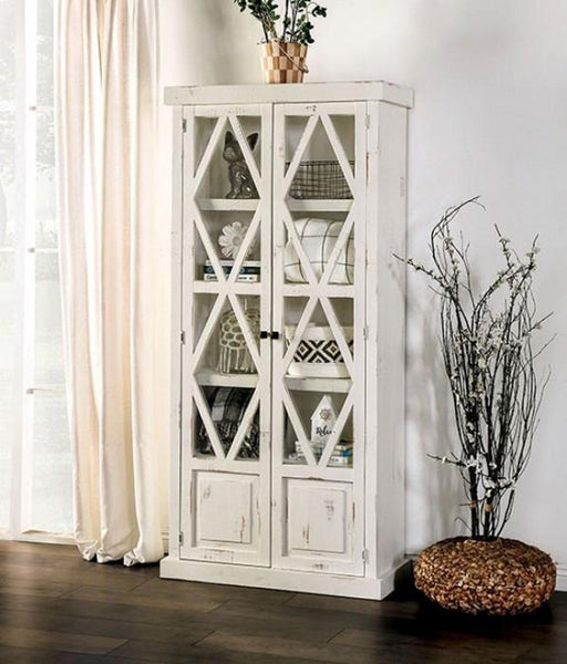 ZENIA Curio Cabinet, Vintage Ivory - Premium Curio from FOA East - Just $1078.35! Shop now at Furniture Wholesale Plus  We are the best furniture store in Nashville, Hendersonville, Goodlettsville, Madison, Antioch, Mount Juliet, Lebanon, Gallatin, Springfield, Murfreesboro, Franklin, Brentwood