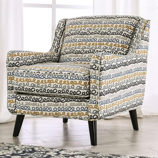 CHANCERY Accent Chair, Gray/Navy - Premium Chair from FOA East - Just $976.95! Shop now at Furniture Wholesale Plus  We are the best furniture store in Nashville, Hendersonville, Goodlettsville, Madison, Antioch, Mount Juliet, Lebanon, Gallatin, Springfield, Murfreesboro, Franklin, Brentwood