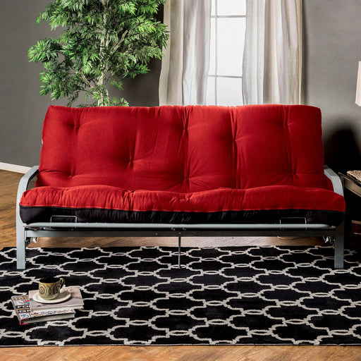 KNOX Red 8" Red/Black Futon Mattress w/ Inner Spring - Premium Futon Mattress from FOA East - Just $304.20! Shop now at Furniture Wholesale Plus  We are the best furniture store in Nashville, Hendersonville, Goodlettsville, Madison, Antioch, Mount Juliet, Lebanon, Gallatin, Springfield, Murfreesboro, Franklin, Brentwood