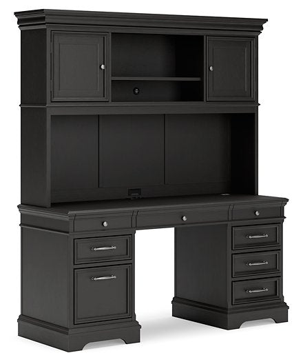 Beckincreek Home Office Credenza with Hutch - Premium Desk from Ashley Furniture - Just $1709.44! Shop now at Furniture Wholesale Plus  We are the best furniture store in Nashville, Hendersonville, Goodlettsville, Madison, Antioch, Mount Juliet, Lebanon, Gallatin, Springfield, Murfreesboro, Franklin, Brentwood