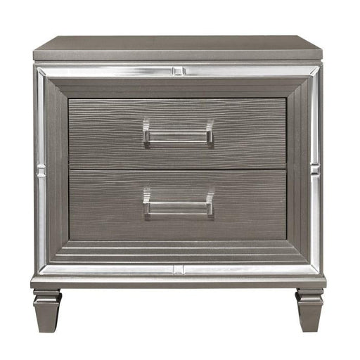 Homelegance Tamsin Nightstand in Silver Grey Metallic 1616-4 - Premium Nightstand from Homelegance (Titan Warehouse) - Just $321.75! Shop now at Furniture Wholesale Plus  We are the best furniture store in Nashville, Hendersonville, Goodlettsville, Madison, Antioch, Mount Juliet, Lebanon, Gallatin, Springfield, Murfreesboro, Franklin, Brentwood