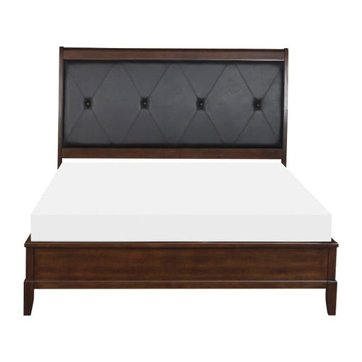 Homelegance Cotterill Queen Upholstered Sleigh Bed in Cherry 1730-1 - Premium Bed from Homelegance (Titan Warehouse) - Just $368.55! Shop now at Furniture Wholesale Plus  We are the best furniture store in Nashville, Hendersonville, Goodlettsville, Madison, Antioch, Mount Juliet, Lebanon, Gallatin, Springfield, Murfreesboro, Franklin, Brentwood