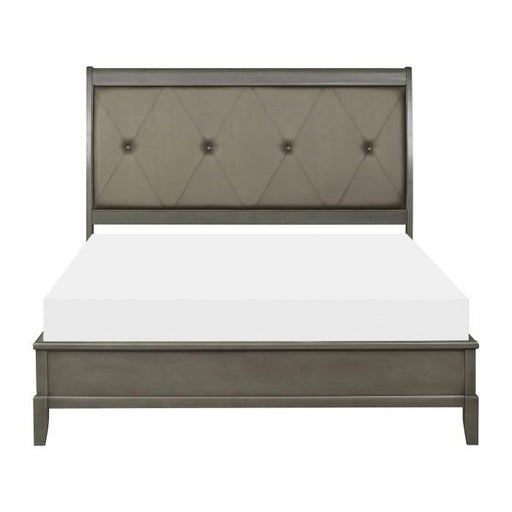 Homelegance Cotterill Queen Upholstered Sleigh Bed in Gray 1730GY-1 - Premium Bed from Homelegance (Titan Warehouse) - Just $368.55! Shop now at Furniture Wholesale Plus  We are the best furniture store in Nashville, Hendersonville, Goodlettsville, Madison, Antioch, Mount Juliet, Lebanon, Gallatin, Springfield, Murfreesboro, Franklin, Brentwood