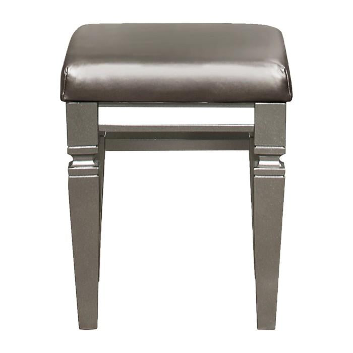 Homelegance Tamsin Vanity Stool in Silver Grey Metallic 1616-14 - Premium Stool from Homelegance (Titan Warehouse) - Just $89.70! Shop now at Furniture Wholesale Plus  We are the best furniture store in Nashville, Hendersonville, Goodlettsville, Madison, Antioch, Mount Juliet, Lebanon, Gallatin, Springfield, Murfreesboro, Franklin, Brentwood