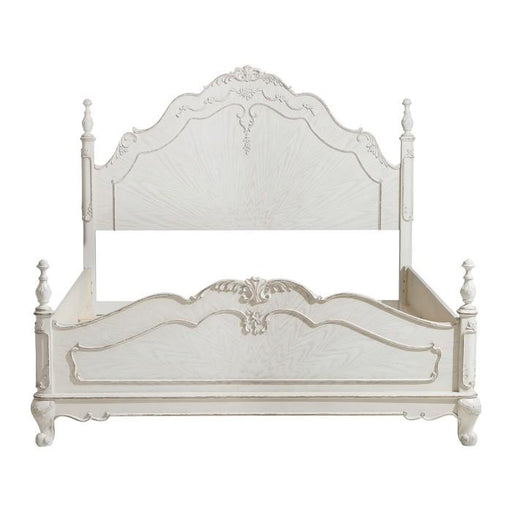 Homelegance Cinderella Full Poster Bed in Antique White 1386FNW-1* - Premium Bed from Homelegance (Titan Warehouse) - Just $546! Shop now at Furniture Wholesale Plus  We are the best furniture store in Nashville, Hendersonville, Goodlettsville, Madison, Antioch, Mount Juliet, Lebanon, Gallatin, Springfield, Murfreesboro, Franklin, Brentwood