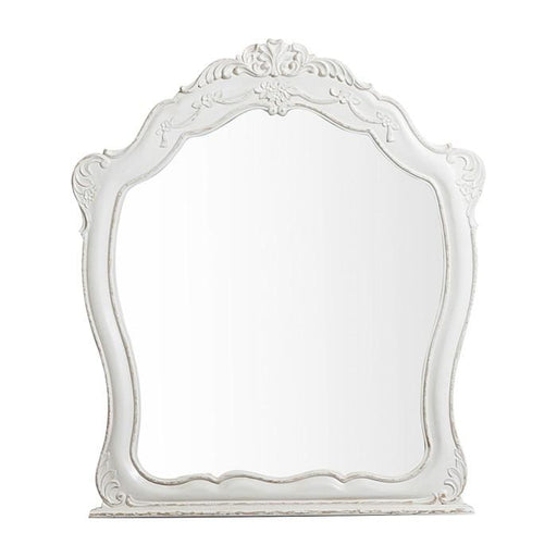 Homelegance Cinderella Mirror in Antique White with Grey Rub-Through 1386NW-6 - Premium Mirror from Homelegance (Titan Warehouse) - Just $175.50! Shop now at Furniture Wholesale Plus  We are the best furniture store in Nashville, Hendersonville, Goodlettsville, Madison, Antioch, Mount Juliet, Lebanon, Gallatin, Springfield, Murfreesboro, Franklin, Brentwood