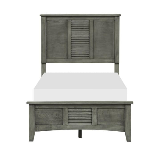 Homelegance Furniture Garcia Twin Panel Bed in Gray 2046T-1 - Premium Bed from Homelegance (Titan Warehouse) - Just $370.50! Shop now at Furniture Wholesale Plus  We are the best furniture store in Nashville, Hendersonville, Goodlettsville, Madison, Antioch, Mount Juliet, Lebanon, Gallatin, Springfield, Murfreesboro, Franklin, Brentwood