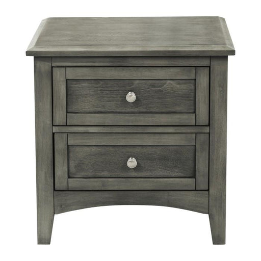 Homelegance Furniture Garcia 2 Drawer Nightstand in Gray 2046-4 - Premium Nightstand from Homelegance (Titan Warehouse) - Just $185.25! Shop now at Furniture Wholesale Plus  We are the best furniture store in Nashville, Hendersonville, Goodlettsville, Madison, Antioch, Mount Juliet, Lebanon, Gallatin, Springfield, Murfreesboro, Franklin, Brentwood