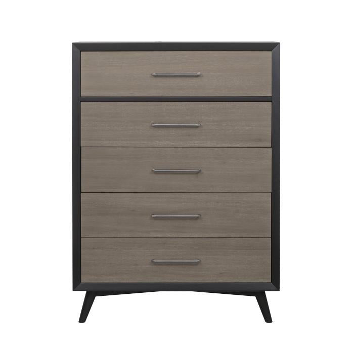 Homelegance Raku 5 Drawer Chest in Gray 1711-9 - Premium Chest from Homelegance (Titan Warehouse) - Just $602.55! Shop now at Furniture Wholesale Plus  We are the best furniture store in Nashville, Hendersonville, Goodlettsville, Madison, Antioch, Mount Juliet, Lebanon, Gallatin, Springfield, Murfreesboro, Franklin, Brentwood
